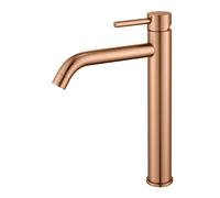 Brushed Bronze Tall Mono Basin Mixer Tap - Arissa