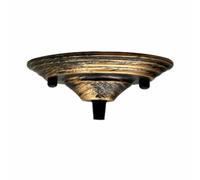 Brushed Copper 14cm Ceiling Rose Vintage Style Point Drop Outlet 4cm Deep Without Cord Grip Classic Pendant Light Fitting Canopy for Fabric Flex Retro Ceiling Lighting Plate Indoor Home Office Décor