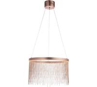 Loops Brushed Copper Ceiling Pendant Light & Delicate Chains - Integrated LED Module Loops Copper