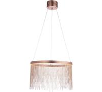 Loops Brushed Copper Ceiling Pendant Light & Delicate Chains - Integrated LED Module Loops Copper