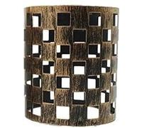 LEDSone Brushed Copper Drum Cage Metal Easy Fit Ceiling Light Shade Hollow Out Lamp Shade for Pendant Lamp Shade for Kitchen, Hallways (Brushed Copper)