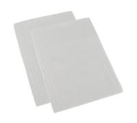 HOMESCAPES White Brushed Cotton Fitted Cot Sheet, Set of Two, Plain 100% Cotton, 70 x 140 cm