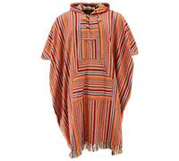 Brushed Cotton Hooded Poncho Long by Loud - Blood Orange