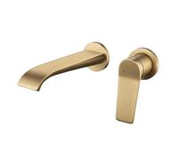 Brushed d Bathroom Sink Faucet, Single Handle, Deck-Mounted, Waterfall Design, Modern a Mixer Tap for Ele Home Decor