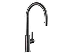 Brushed d Kitchen Faucet Pull Out Sprayer Mixer Deck Mounted Single Hole Hot & Cold Water Slish and Functal Sink Tap for Modern Kitchens