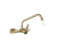 Brushed d Kitchen Faucet - Wall Mounted Stainless Steel, Lead-Free, Rotatable Sink Mixer Tap for Kitchen, Bar, Farmhouse - Water Tap Griferia para Cocina