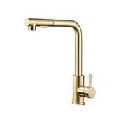 Brushed d Pull Down Kitchen Faucet Dual Mode Stream & Spray Nozzle Stainless Steel Hot & Cold Water Mixer Tap for Sink Modern Deck Design