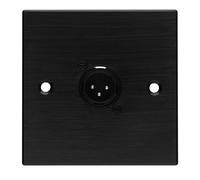 Brushed Dark Aluminium D-Series 1 x Male XLR Metal Wall Faceplate