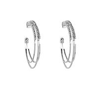 Brushed Earrings Thin Dangle Gold Silver Elegant Earrings Wedding Women Accessories Jewelry Earrings For Women Catbird Jewelry (Silver, One Size)