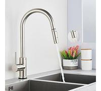 Brushed el Pull Down Kitchen Faucet with Pull Out Sprayer Single Lever Mixer Tap for Easy Use Modern Design for Slish Sin and Effortless Cleaning