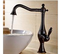 Brushed el Single Handle Rotating Bathroom Sink Faucet Hot & Cold Water Mixer Modern Kitchen Tap Slish Black & el h and Easy to Install