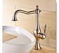 Brushed el Single Handle Rotating Kitchen Faucet Hot & Cold Water Basin Mixer Tap for Bathroom or Kitchen Sink Modern Design & Easy to Install