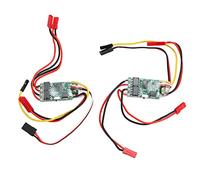 Brushed ESC 2pcs | Dual Way Bidirectional 5A x 2 Output | RC Model Boat/Armored Vehicle 130 180 Motor | Splash Proof & Overheat Protection | Mixed & Independent Mode