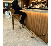 Brushed Finish Round Bar Foot Rail, 3 4 5 6 12 19 ft Long Kitchen Island Footrest Complete Kit, Customizable Scratch-resistant Foot Railing(600cm/19.7ft)