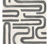 Holden Brushed Geo Soft Tones Geometric Style Wallpaper for Modern Living Spaces, Bedrooms, Feature Wall or Kids Bedrooms Charcoal/Cream (14233)