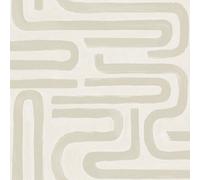 Holden Decor Brushed Geo Neutral Wallpaper, Cream