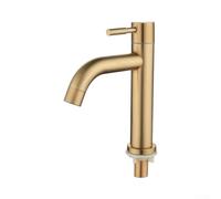 Brushed Gold Basin Mixer Tap Stainless Steel Single Cold Water 23-28mm