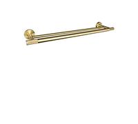 Brushed Gold Bathroom Accessories Set - Towel Bar, Toilet Paper Holder, Hooks, Soap Dish, Double Towel Rack, Premium Hardware for Elegant Home Decor