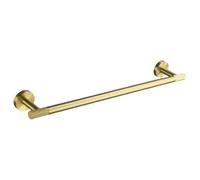 Brushed Gold Bathroom Accessories Set: Towel Ring Robe Hook Brass Toilet Brush Holder Simple Towel Bar Elegant Hardware for Modern Bathrooms