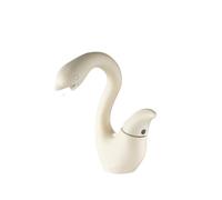 Brushed Gold Bathroom Faucet Brass Mixer Basin Faucet Matte Gray Washbasin Vanity Single Hole Vessel Sink Water Basin Tap (Milky White)
