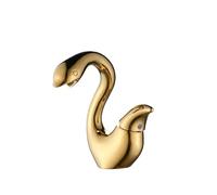 Brushed Gold Bathroom Faucet Brass Mixer Basin Faucet Matte Gray Washbasin Vanity Single Hole Vessel Sink Water Basin Tap (Gold)