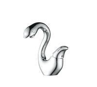 Brushed Gold Bathroom Faucet Brass Mixer Basin Faucet Matte Gray Washbasin Vanity Single Hole Vessel Sink Water Basin Tap (Plating Silver)