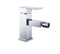 Brushed Gold Bidet Faucet - 360° Swivel Nozzle Square Hot & Cold Mixer Deck Mounted Tap - Elegant Modern Design for Luxury Bathroom Upgrade (30122-Chrome)