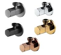 Brushed Gold Bidet Faucet G1/2 Brass Valve Wall Mounted Single Cold Water Angle Toilet Filling Valves Bath Accessories(Rose-Gold-2)