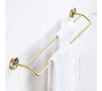 Brushed Gold Brass Towel Bar Wall Mounted Bathroom and Kitchen Towel Holder and Dish Cloth Hanger Stylish Folding Design Space Saving Towel Rack for Bathroom and Kitchen Easy Installation Go LWX