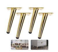 Brushed Gold Coffee Table Legs 4 Pack Metal Sofa & TV Cabinet Legs DIY Chair Legs with Mounting Screws 150mm/5.9in Stylish Home Furniture Upgrade