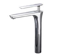 Brushed Gold Full Copper Sink Faucet Hot Cold Single Handle Basin Tap Luxury Brass Bathroom Fixture for Hotels & Homes Durable Silver Finish