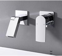 Brushed Gold Gunmetal Gray Black Basin Faucet Wall Mounted Bathtub Bathroom Faucet Single Handle Mixer Tap Torneira (Color : Cromo)