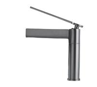 Brushed Gold High-Rise Waterfall Basin Faucet, Single-Handle Deck-Mounted Mixer Tap for Modern Vessel Sinks(Grey Short)