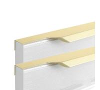 Brushed Gold Kitchen Cabinet Handles, 2 Pack Furniture Handles Aluminum Alloy | Anodized, Drawer Pulls Full length: 300-1500mm Cupboard Door Pulls Concealed Wardrobe Handle Pull Hidden 800mm/31.5in