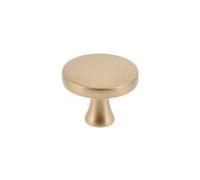 (Brushed Gold) Kitchen Cupboard Cabinet Door Drawer Round Knob Handle Dune by GTV 3 Colours