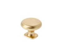 (Brushed Gold) Kitchen Cupboard Cabinet Door Drawer Round Knob Handle Lorena by GTV 4 Colours
