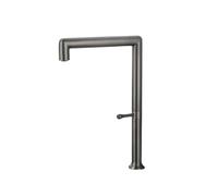 Brushed Gold Kitchen Faucet Flexible Swivel Mixer Tap Deck Mounted Stainless Steel Sink Faucet Gunmetal Finish for Modern Home Decor