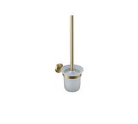 Brushed Gold Knurled Brass Bathroom Accessory Set - Towel Bar Ring Robe Hook Paper Holder Towel Ring Toilet Brush - Luxury Upgrade for Stylish Bathrooms