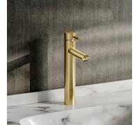 Brushed Gold Tall Single Handle Vessel Faucet