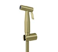 Brushed Gold Toilet Bidet Sprayer, Wall Mounted Handheld Faucet, Bathroom Cloth Diaper Kit,Spray Gun Set with Angle Valve(Spray Gun Set)