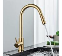 Brushed Gold Touch Sensor Kitchen Faucets Sensitive Smart Touch Control Faucet Mixer Tap Touch Sensor Smart Kitchen Taps