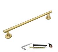 SAYONEYES Brushed Gold Towel Bar 18 Inch - Heavy Duty Stainless Steel SUS304 Towel Holder Rack for Bathroom, Kitchen, Bedroom Wall Mounted - Single Layer Shower Towel Hanger Rod