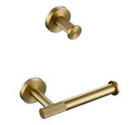 Brushed Gold Towel Rack Grooved Bar Robe Hook Toilet Brush Holder Bathroom Accessories Shelf Hardware Modern Home Decor H PH