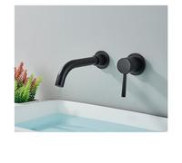 Brushed Gold Wall-Mounted Basin Faucet 360° Rotation Single Handle Hot/Cold Mixer Tap for Bathroom Matte Black Elegant Home Decor Fixture
