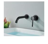 Brushed Gold Wall-Mounted Faucet - 360° Swivel Single Handle Mixer Hot/Cold Water Control for Home Décor - Premium Bathroom Sink Tap