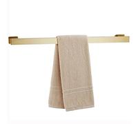 Brushed Gold Wall Mounted Towel Bar 50cm Aluminum Bathroom/Kitchen Towel Rack Stylish and Durable Easy Screw Installation Available in 40cm 80cm Options