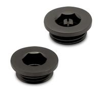 Brushed Gunmetal Bleed Valve & Blanking Plug Set for Radiators & Towel Rails ½" BSP