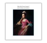 Brushed Issues Birthday Card Old Fashioned Image of Lady, 6 x 6 inches