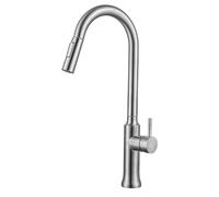 Brushed Kitchen Tap with Pull Out Hose 2Mode Spray Head Sensor Hot & Cold Water Mixer 1Hole Kitchen Faucet for Sink Modern Design & Easy Installation