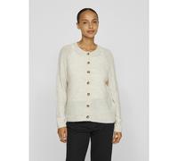 Brushed Knit Buttoned Cardigan Ecru